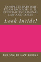 Complete Baby Bar Exam Package - 1L 2L Contracts Criminal law and Torts: Look Inside! - Paperback