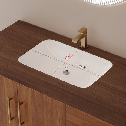 36' Modern Free-Standing Bathroom Vanity with Seamless Ceramic Sink & Sintered Stone Top