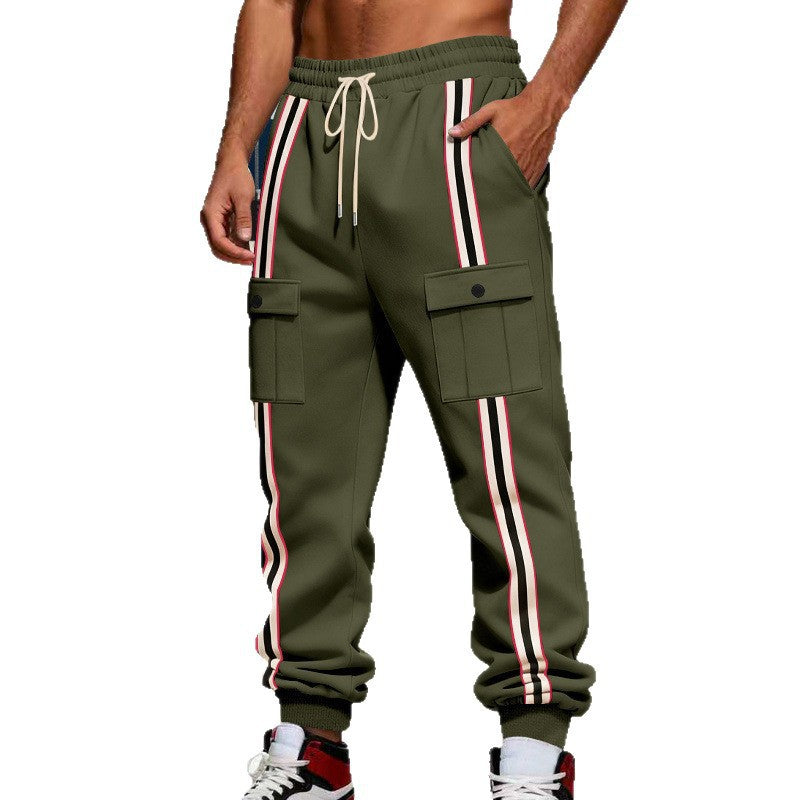 Outdoor Sports Trend Workwear Webbing Retro Loose-fit Sweatpants