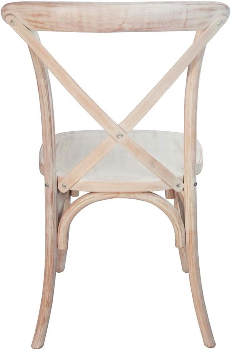 2 Pack Lime Wash X Back Dining Chairs Stackable For Banquet Hall And Dining Room Areas