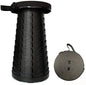 Avenoir Telescopic Portable Stool Camping Retractable Folding Stool for Fishing Hiking Travel Queuing Gardening Max Load 397lb(Black)