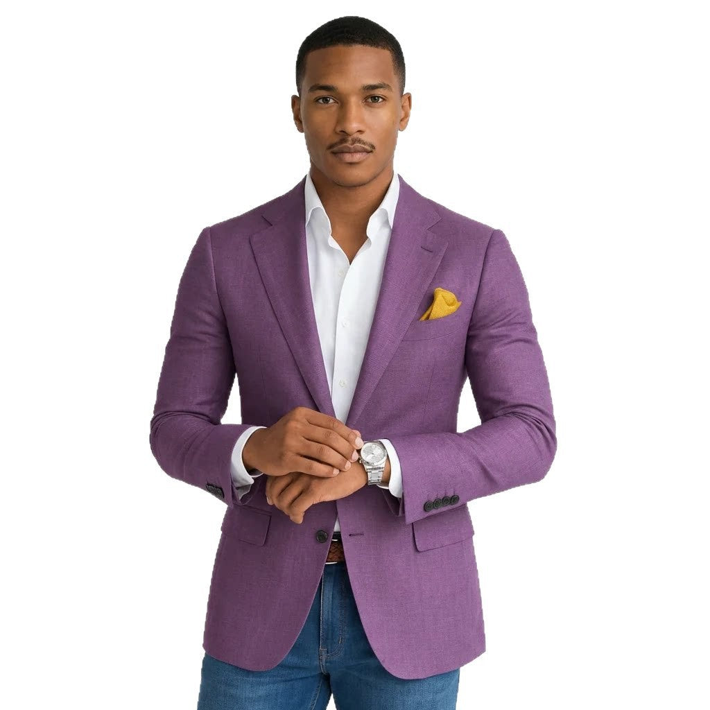 Mens Casual Plaid Jacket With Digital Print