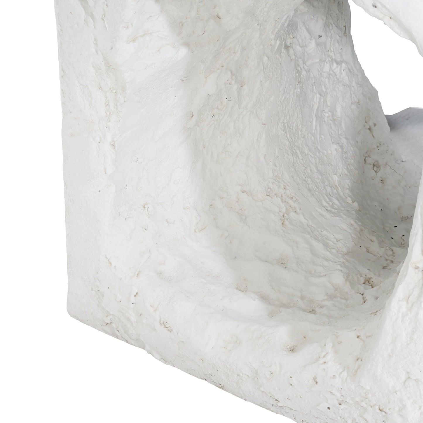Outdoor Side Table Square MGO White Cave Texture 16.5x17.85in