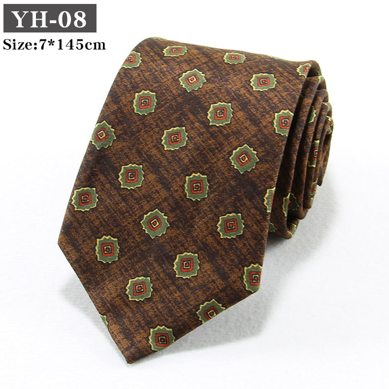Korean-style Retro Hong Kong style Floral Casual Tie