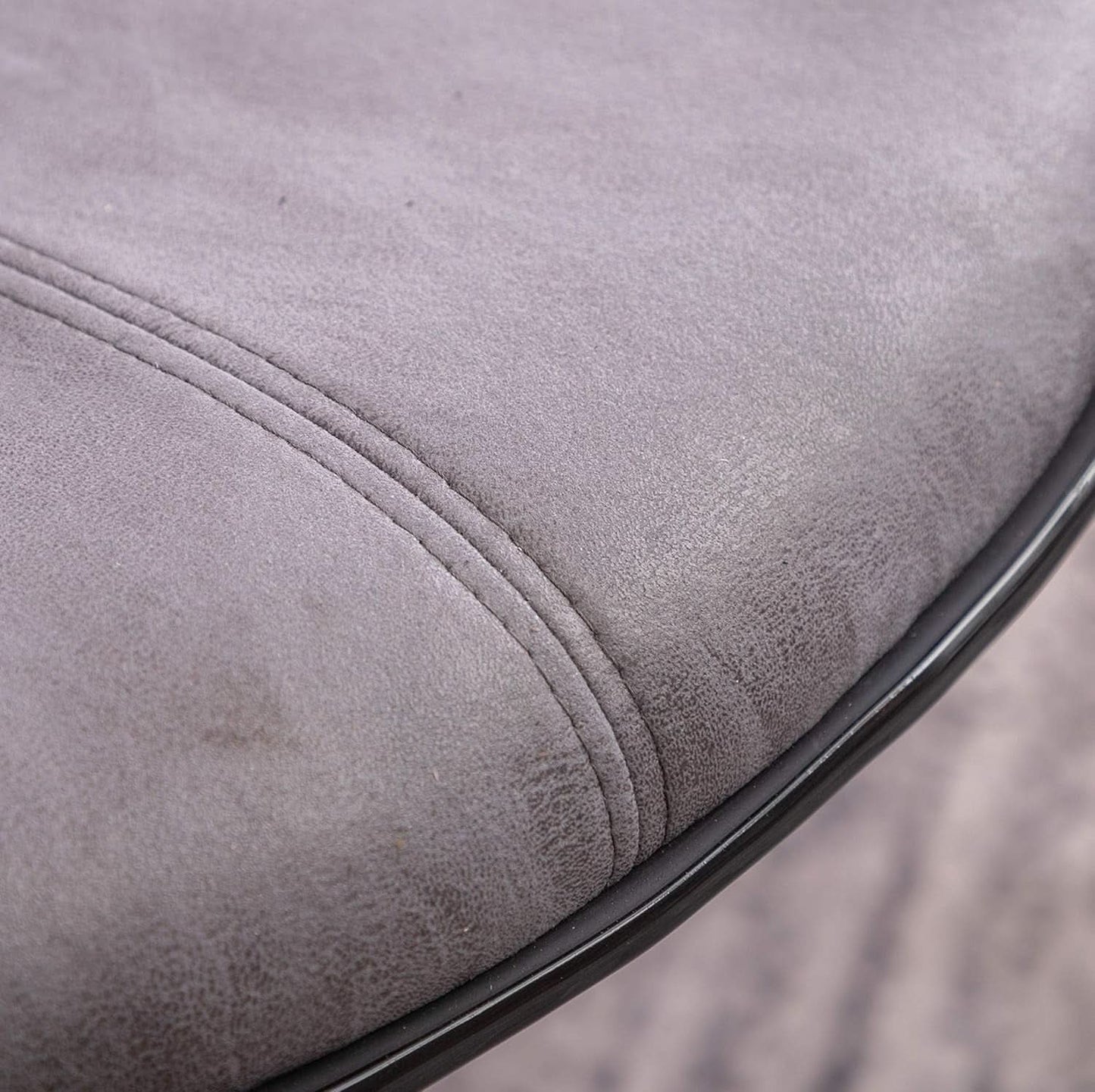 Weathered Gray Upholstery Adjustable Swivel Barstools Set