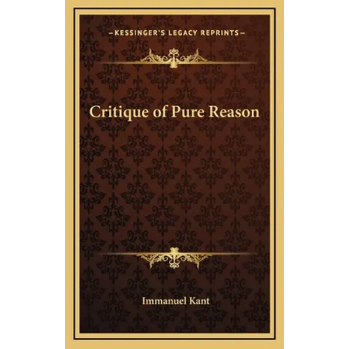 Critique of Pure Reason - Hardcover