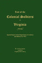 List of the Colonial Soldiers of Virginia - Paperback