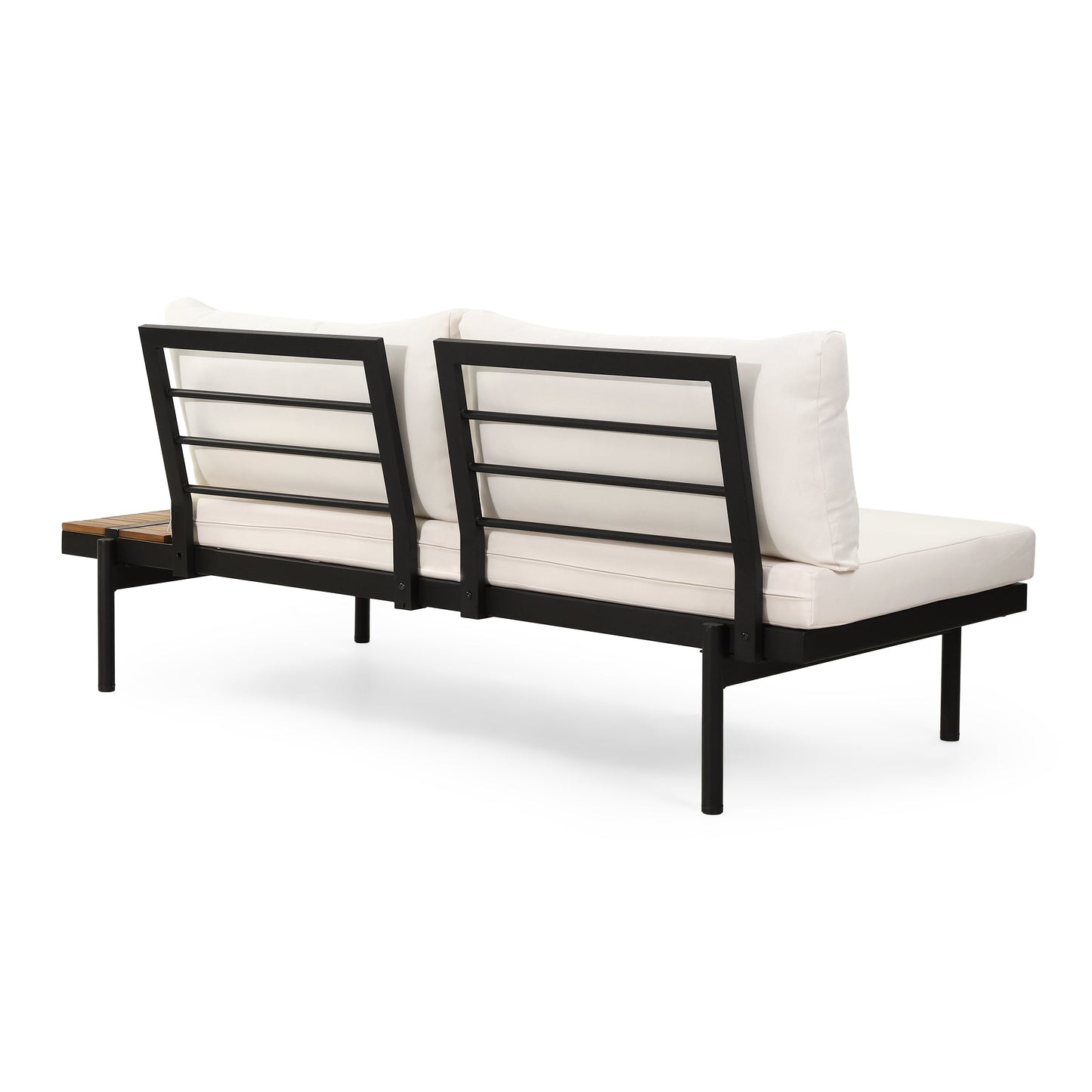 Outdoor Sectional Set Acacia Wood 4 Piece Seats 5