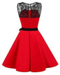 Lace Stitching Sleeveless Plus Size Dress Bottle