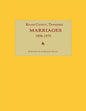 RoAne County, Tennessee, Marriages 1856-1875 - Paperback