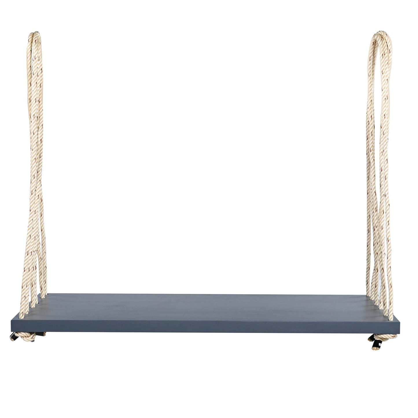 Outdoor Hanging Swing Chair Acacia Wood Gray Cushion Pillows 63x23.6 In 400 LB