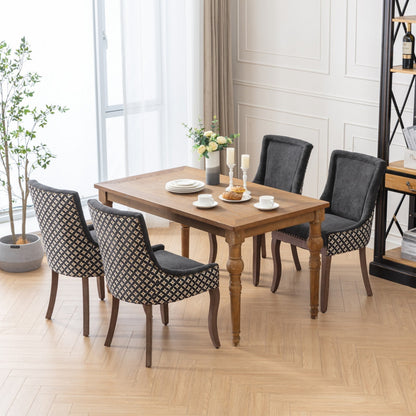 Ultra Side Dining Chair, Thickened fabric chairs with neutrally toned solid