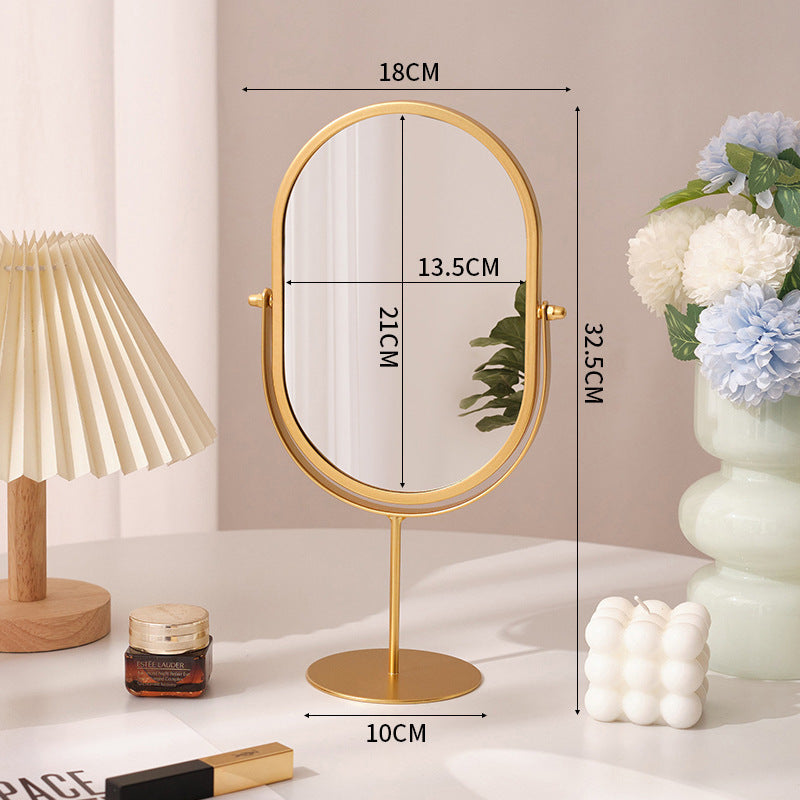 Household High-value Dressing Table Bedroom Desktop Makeup Mirror Lightweight