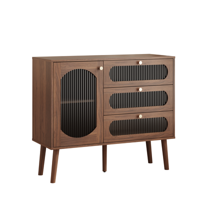 Chest of Drawers 3-Drawer Natural Particle Board 4 Legs 39.37x31.69 In