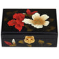 Pingyao Hand‑Painted Gold Foil Jewelry Box – Classical Chinese Peach Wood