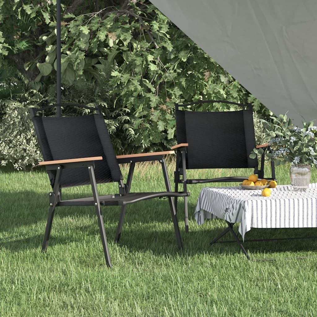 vidaXL Camping Chair 2 Pcs Outdoor Folding Camping Beach Chair Oxford Fabric