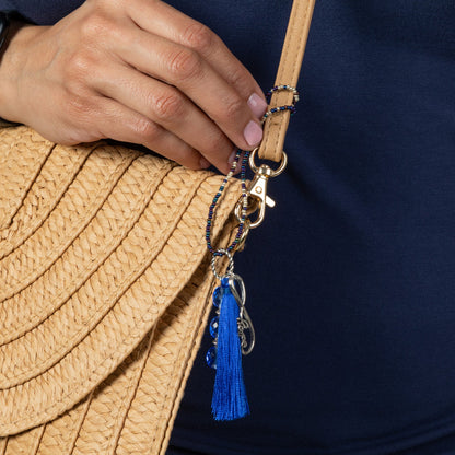 Blue Hope Beaded Bag Charm!