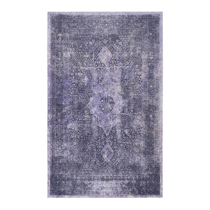 Maval - 3' X 5' Washable Area Rug - Anthracite