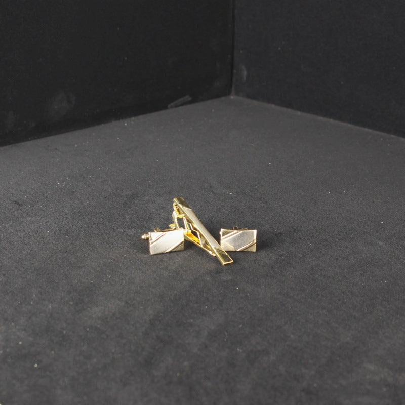 Mens Formal Business Cufflinks And Tie Clip Set
