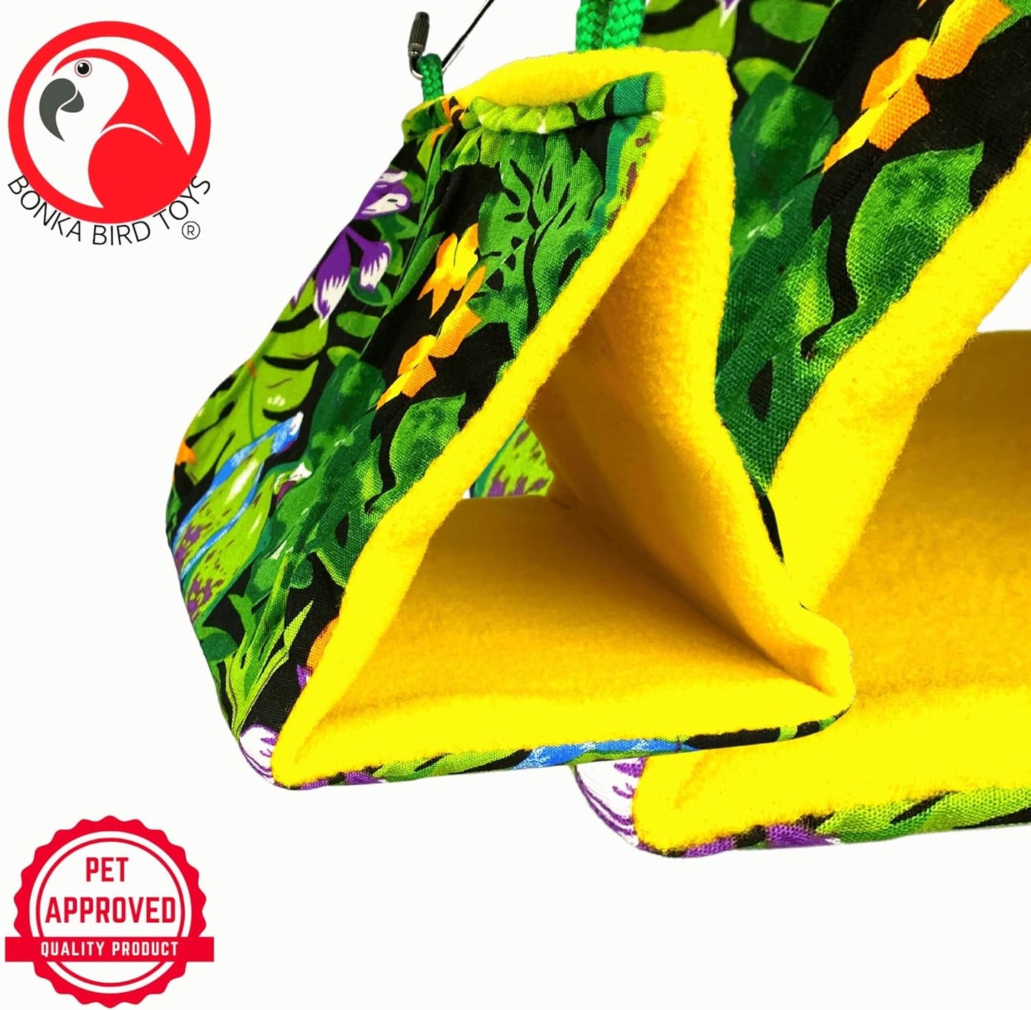 1689 Small Bonka Happy Hut  Fabric Soft Colorful Parrotlet Budgie Cockatiel Parakeet