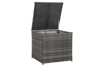 Outdoor Sectional Set PE Rattan 6 Piece L-Shape Gray
