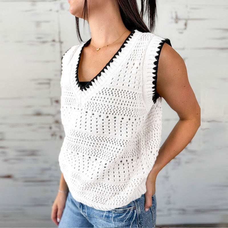 Women's Pullover Hollow-out Knitted Swimsuit Cover-up