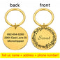 Round Metal Pet Brand Titanium Steel Brand