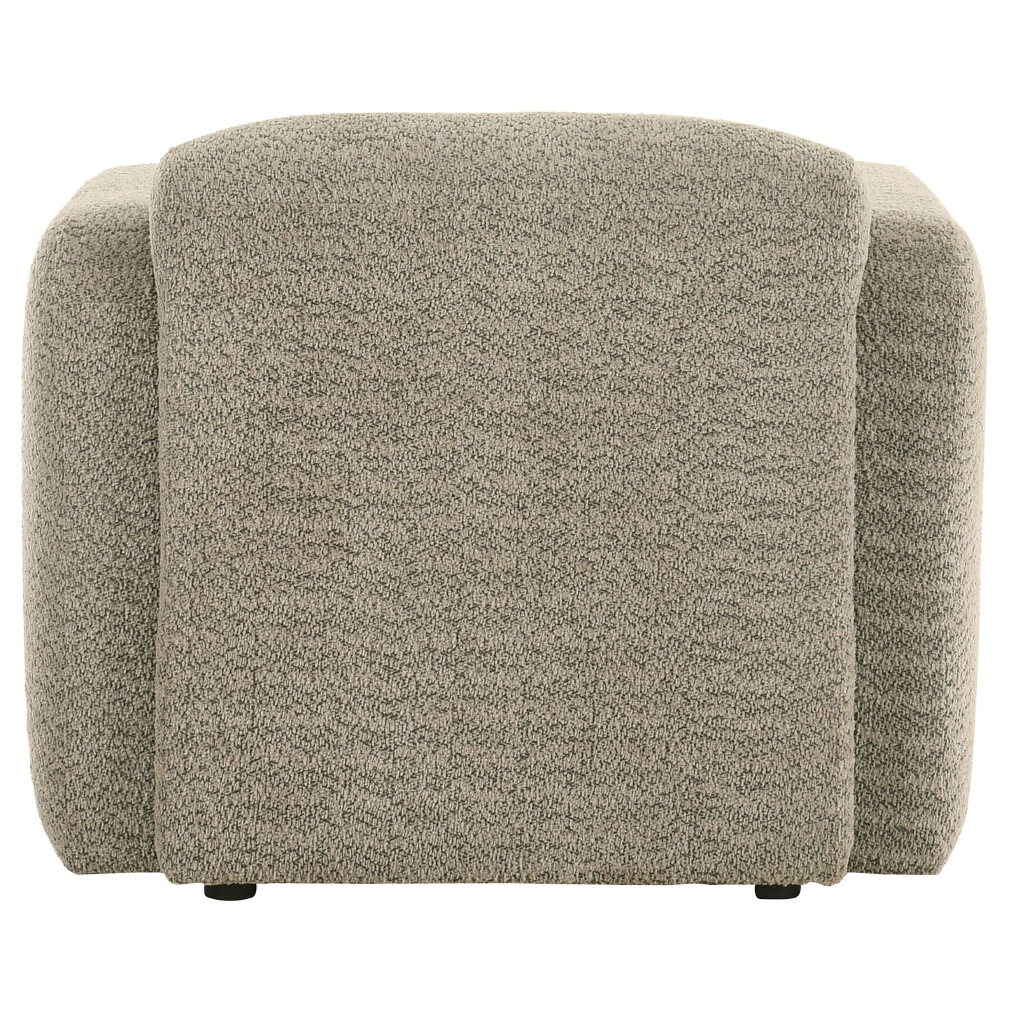Dorset Fabric Upholstered Round Track Arm Accent Chair Brown