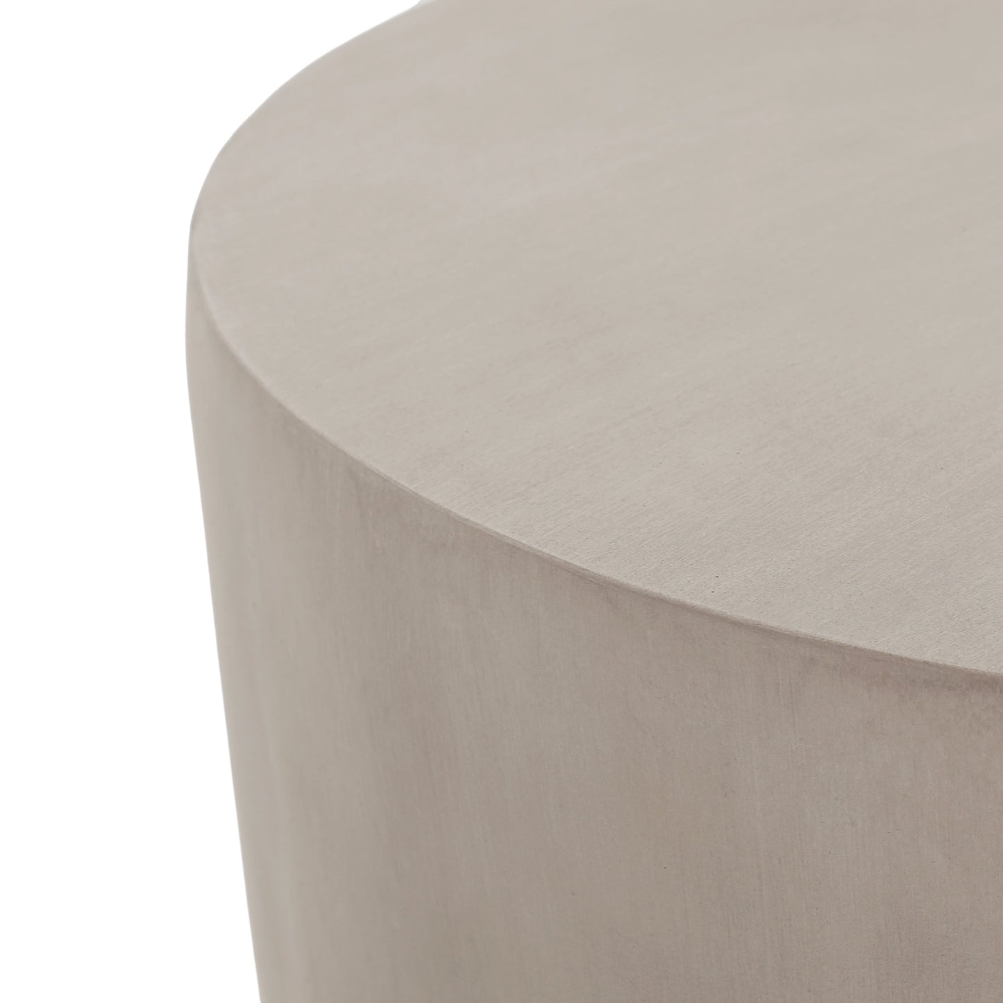 Outdoor Side Table Round Concrete Light Gray U-Shape Base 16in