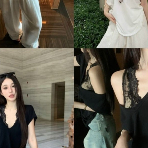 Womens Summer Lace Base Tank Top For Layering