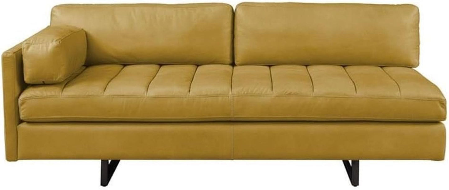 Radia Sofa With Pillow Yellow Turmeric Top Grain Leather