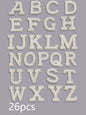 Pearl Rhinestone Cloth Sticker-Letter A-White-2 Pack