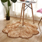 Artificial Woolen Carpet Rug Floral Shape Sheepskin Hairy Carpet Faux Mat Seat Pad Fur Warm Tapetes Floor Mat Soft Area Rug