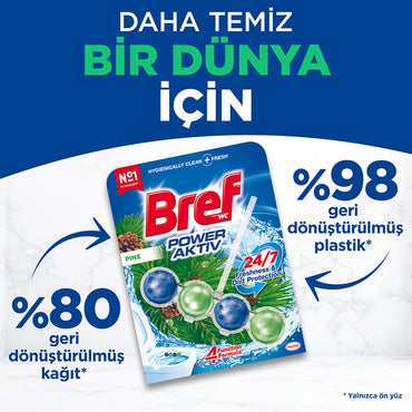 Bref Toilet Block Duopack Pine - Effective Cleaning | 2 Pack