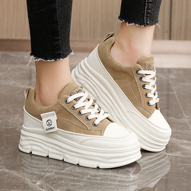 Women's Hidden-Heel Thick-Soled Durable All-Match Breathable Sneakers