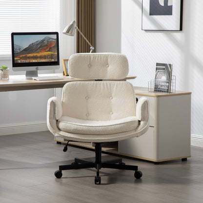 Criss Cross Chair with Adjustable Armrests and Wheels and Headrest, Lounge Va...