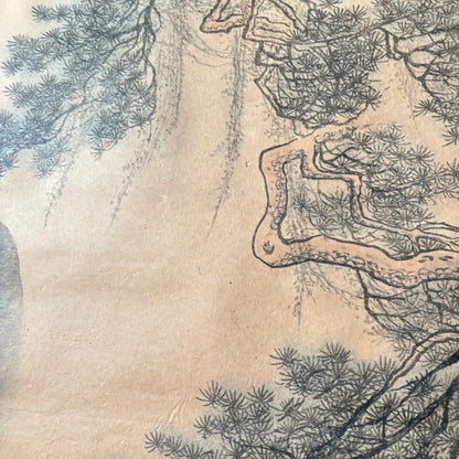 Tang Liuren Figure Hanging Scroll on Xuan Paper