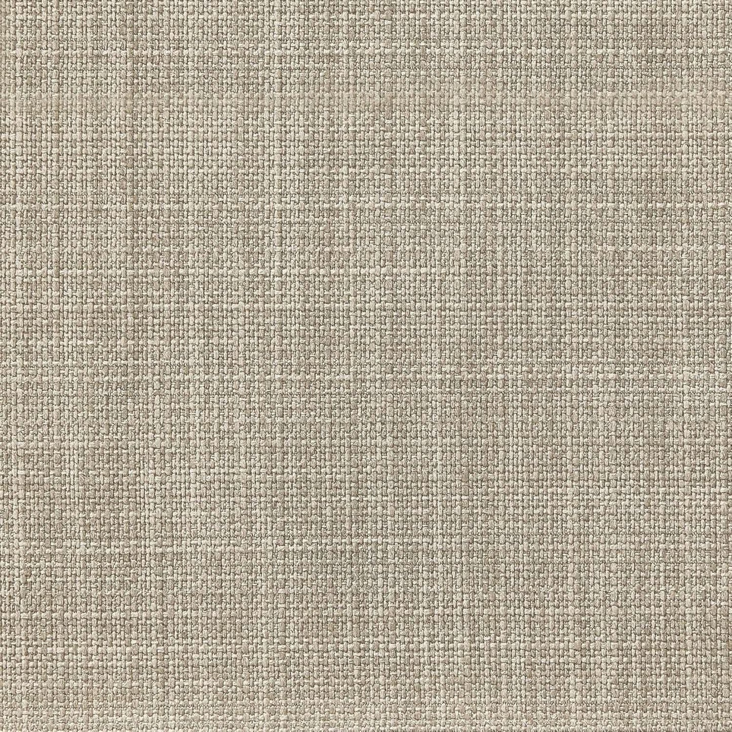 Beige Linen Round Storage Ottoman Featuring Tufting
