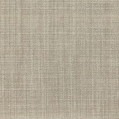 Beige Linen Round Storage Ottoman Featuring Tufting