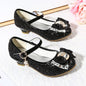 Girls High Heel Shoes Rhinestone Bow Princess Shoes