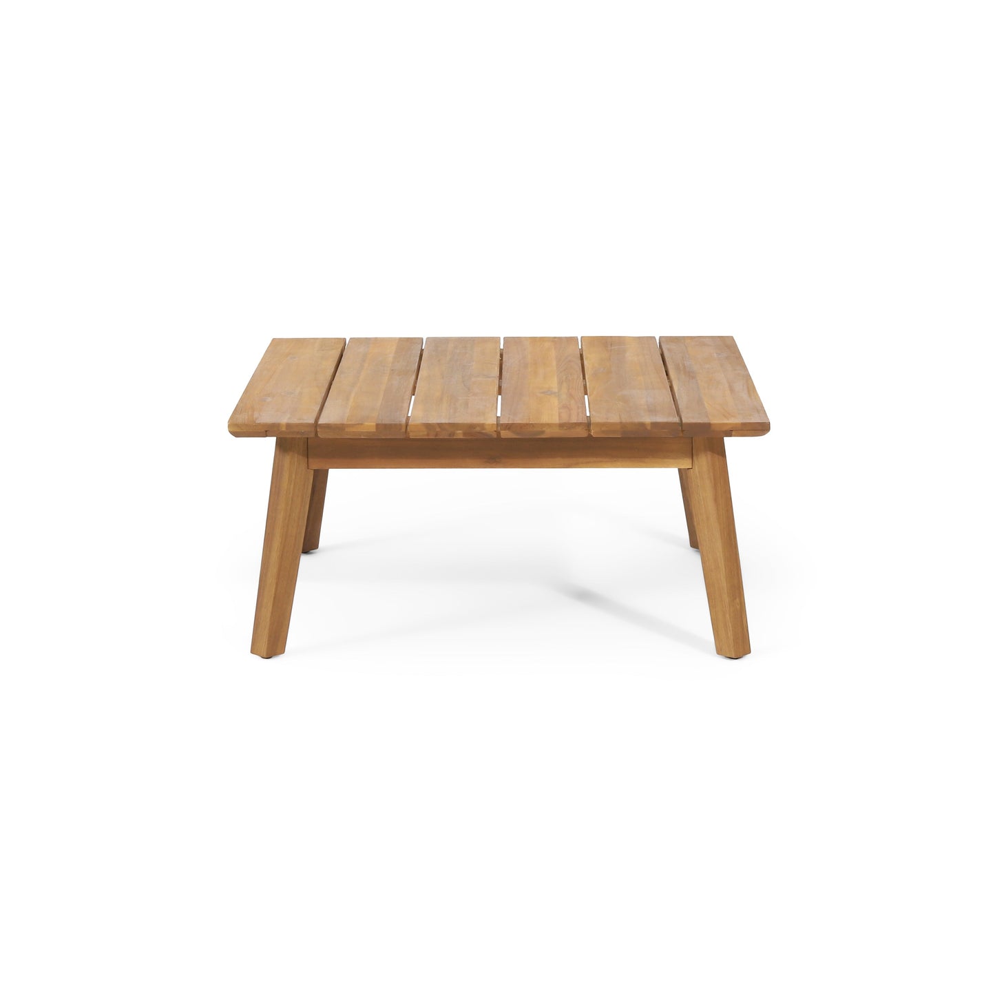 Outdoor Conversation Set Acacia Wood PE Wicker 4 Piece