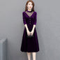 Pleuche Dress Temperament Women's Clothing