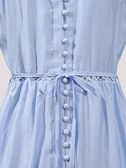 Hollow Out Sleeveless Midi Dress