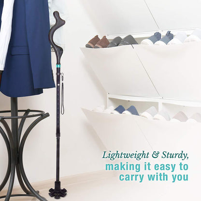 Collapsible Folding Walking Cane – Aluminum Alloy Adjustable Posture Cane