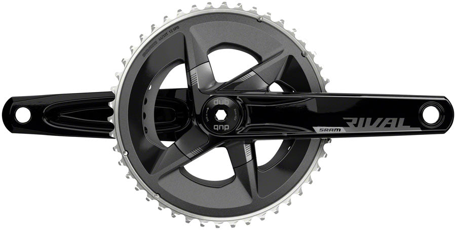 SRAM Rival D1 2x Crankset Speed: 12 Spindle: 28.99mm BCD: 107 48/35 DUB 175mm Black Road Disc