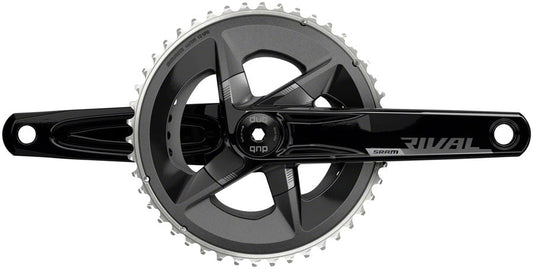 SRAM Rival D1 2x Crankset Speed: 12 Spindle: 28.99mm BCD: 107 48/35 DUB 175mm Black Road Disc