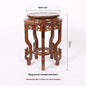 Carved Wood Round Flowerpot Bonsai Fish Tank Base