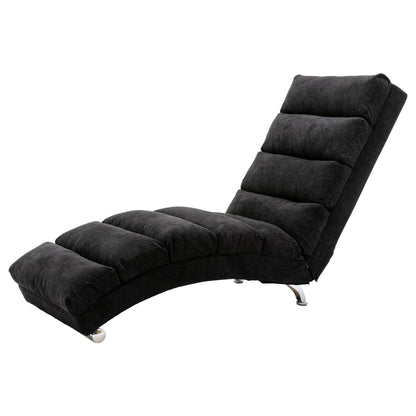 Luxury Upholstered Chaise Lounge, Vibration Relaxation, Fixed Back Recliner