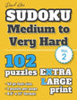 David Karn Sudoku - Medium to Very Hard Vol 2: 102 Puzzles, Extra Large Print, 42 pt font size, 1 puzzle per page - Paperback