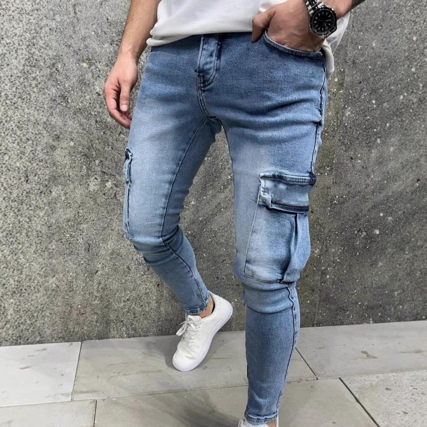 Fashionable Leopard-print Trendy Comfortable Denim Jeans